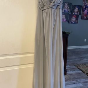 Size 6 Mercury gray bridesmaid dress. EUC